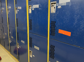 Sandusky High School, Sandusky, Ohio - Electrostatic Painting of Lockers